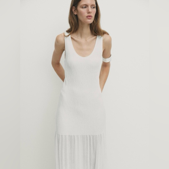 Massimo Dutti White Knit Maxi - Picture 2 of 6